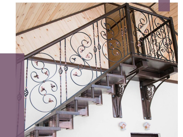 Кованые лестницы в Вольске от 78991 руб. под ключ