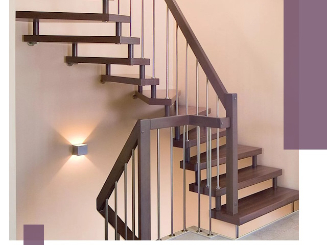 Изготовление лестниц на больцах в Вольске под ключ