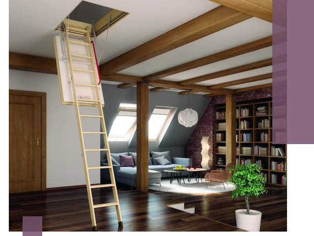 Чердачные лестницы под ключ в Вольске: изготовление и монтаж