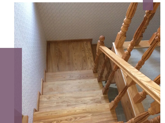 Сосновые лестницы в Вольске под ключ от 8000 руб.  | ПРОЛЁТ-Вль