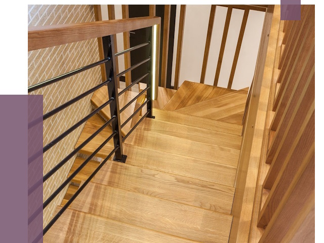 Лестницы из ясеня в Вольске под ключ от 9924 руб. 