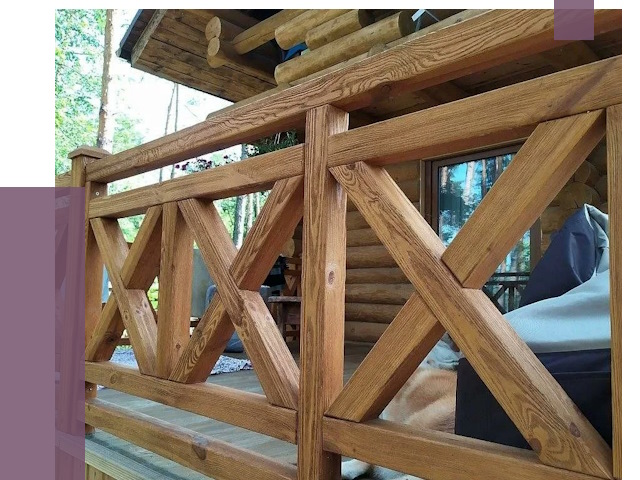 Деревянные перила под ключ в Вольске от 7595 руб. 