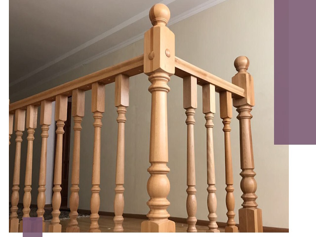 Деревянные перила на заказ в Вольске: монтаж и изготовление