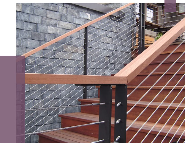 Тросовые перила под ключ в Вольске от 7697 руб. 