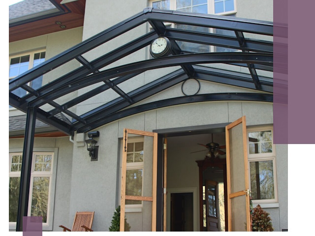 Изготовление и монтаж навесов и козырьков в Вольске