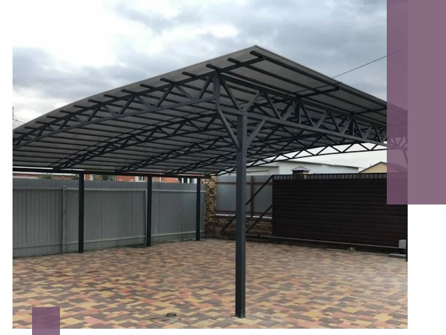 Недорогие навесы под ключ в Вольске — изготовление и монтаж