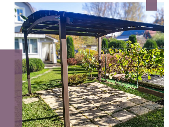 Навесы для дачи в Вольске от 12608 руб. под ключ — ПРОЛЁТ-Вль