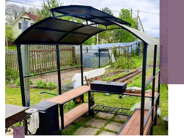 Навесы для барбекю в Вольске: изготовление, монтаж и демонтаж