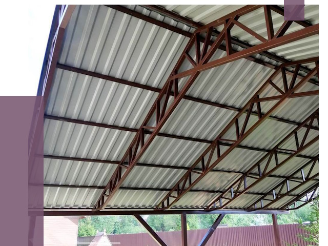 Навесы из профнастила в Вольске от 7291 руб. | ПРОЛЁТ-Вль