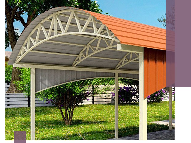 Навесы из профнастила под ключ в Вольске — установка и монтаж