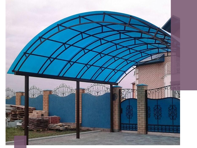 Арочные навесы под ключ в Вольске — изготовление и монтаж