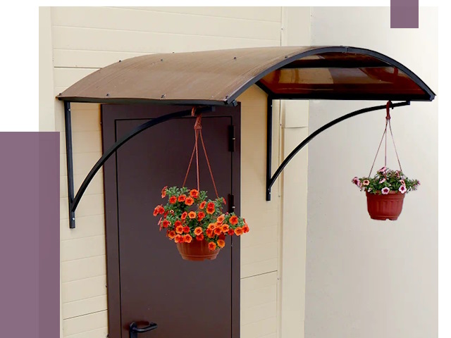 Козырьки над входом в Вольске от 14684 руб.  | ПРОЛЁТ-Вль