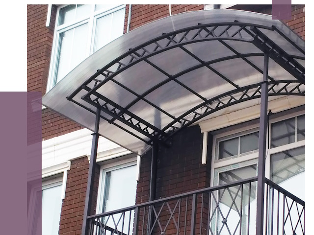 Козырьки над балконом в Вольске от 8557 руб.  | ПРОЛЁТ-Вль