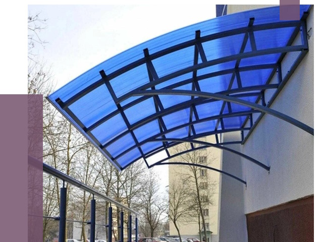 Козырьки из поликарбоната в Вольске от 4253 руб. под ключ | ПРОЛЁТ-Вль