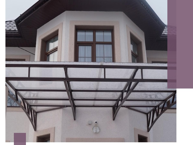 Козырьки из поликарбоната под ключ в Вольске