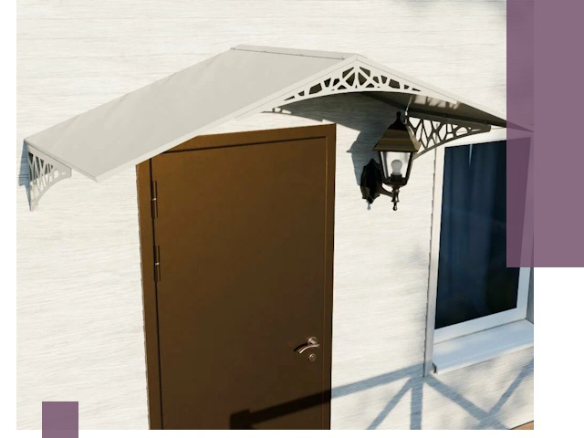 Металлические козырьки на входы и террасы в Вольске