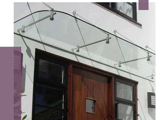 Стеклянные козырьки в Вольске от 18735 руб. | ПРОЛЁТ-Вль