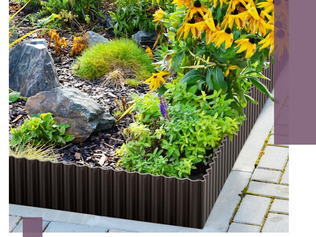 Металлические бордюры для клумб в Вольске — производство и монтаж