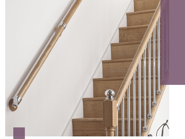 Пристенные поручни из стали и нержавейки под монтаж в Вольске